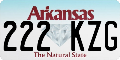 AR license plate 222KZG