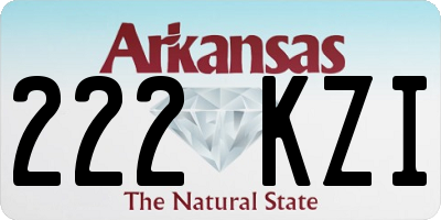 AR license plate 222KZI