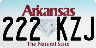 AR license plate 222KZJ