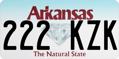 AR license plate 222KZK