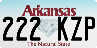 AR license plate 222KZP