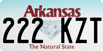 AR license plate 222KZT