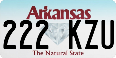AR license plate 222KZU