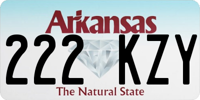 AR license plate 222KZY