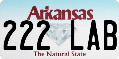 AR license plate 222LAB