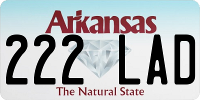 AR license plate 222LAD