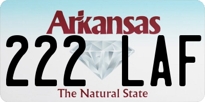 AR license plate 222LAF