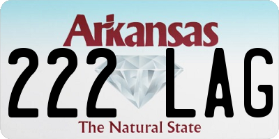 AR license plate 222LAG