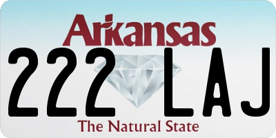 AR license plate 222LAJ