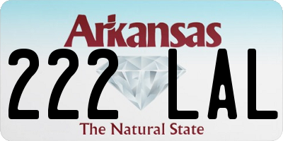 AR license plate 222LAL