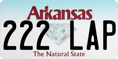 AR license plate 222LAP