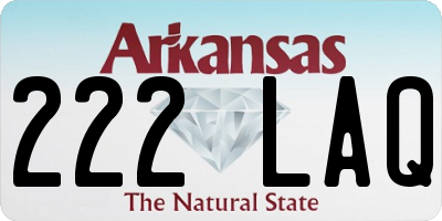 AR license plate 222LAQ
