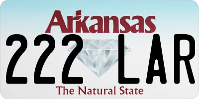 AR license plate 222LAR