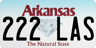 AR license plate 222LAS