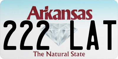 AR license plate 222LAT