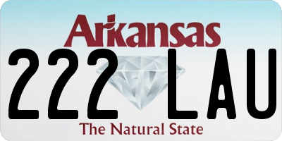 AR license plate 222LAU