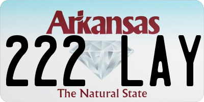 AR license plate 222LAY