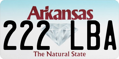AR license plate 222LBA