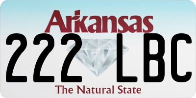 AR license plate 222LBC