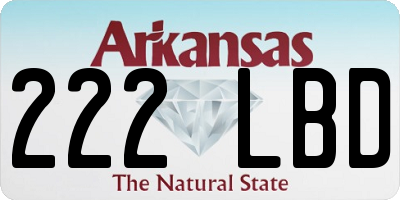 AR license plate 222LBD