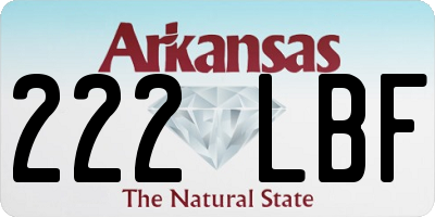 AR license plate 222LBF