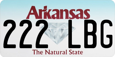 AR license plate 222LBG