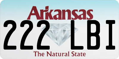 AR license plate 222LBI