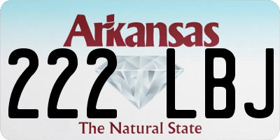 AR license plate 222LBJ