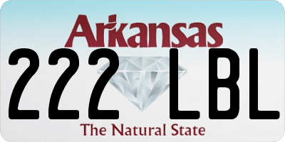 AR license plate 222LBL