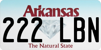 AR license plate 222LBN