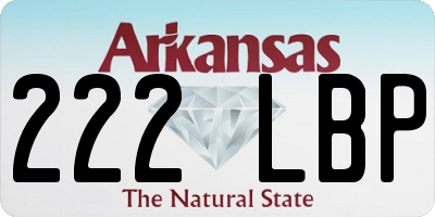 AR license plate 222LBP