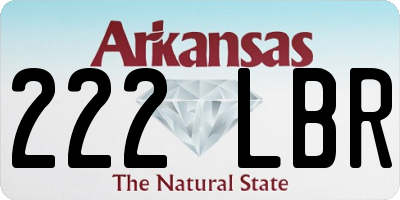 AR license plate 222LBR