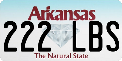 AR license plate 222LBS