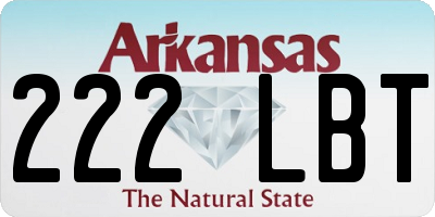 AR license plate 222LBT