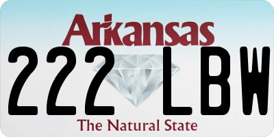 AR license plate 222LBW