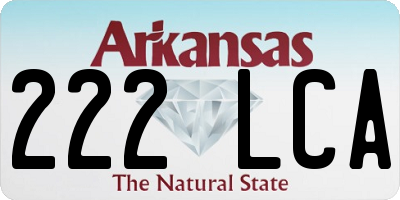 AR license plate 222LCA