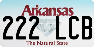 AR license plate 222LCB
