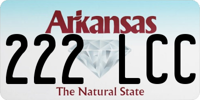 AR license plate 222LCC