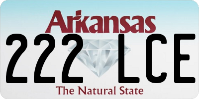 AR license plate 222LCE