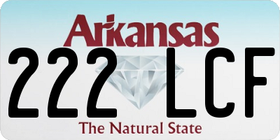 AR license plate 222LCF