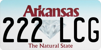 AR license plate 222LCG