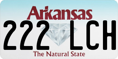 AR license plate 222LCH