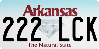 AR license plate 222LCK