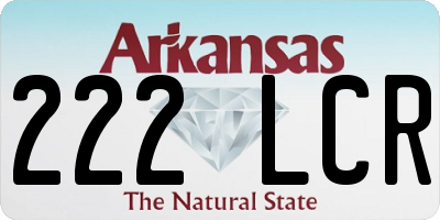 AR license plate 222LCR
