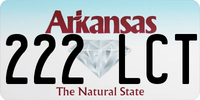 AR license plate 222LCT