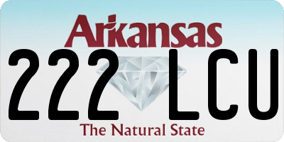 AR license plate 222LCU