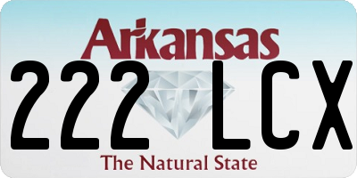 AR license plate 222LCX