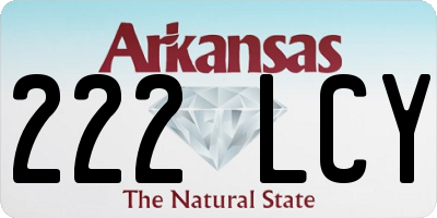 AR license plate 222LCY