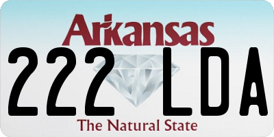 AR license plate 222LDA
