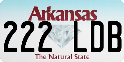 AR license plate 222LDB